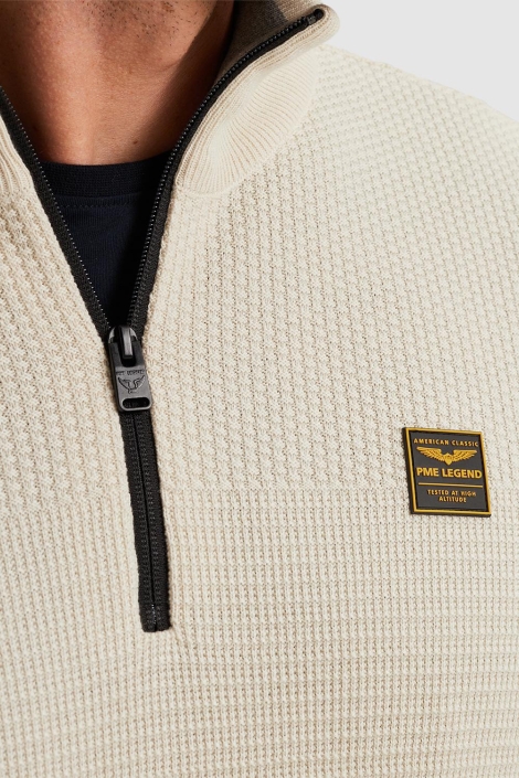 PME legend half zip collar cotton mouline